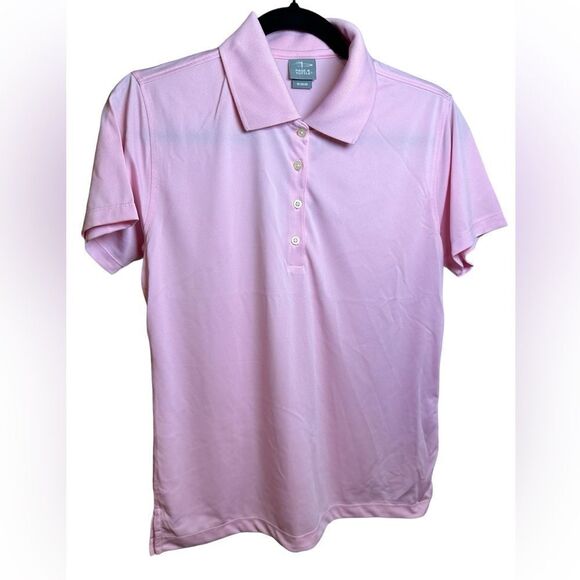 NWT Paige & Tuttle Women’s Pink Short Sleeve Polo Performance Golf Shirt - M - Picture 2 of 9